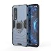 Produktbild TANYO Hülle Kompatibel mit Oppo Find X2 Pro, Armor Schutzhülle Handyhülle, Fall Cover TPU+PC Dual Layer Hybrid Tough Robuste Stoßfest mit 360° Ring Magnetisch Autohalterung Kickstand Blau