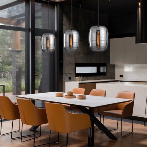 Lámpara colgante de cristal estilo nórdico E27 para decoración 5