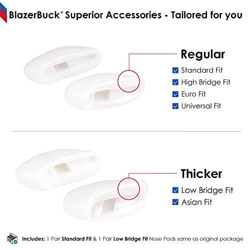 Image of BLAZERBUCK Replacement Nose Pads Piece for Oakley Bisphaera OO9400