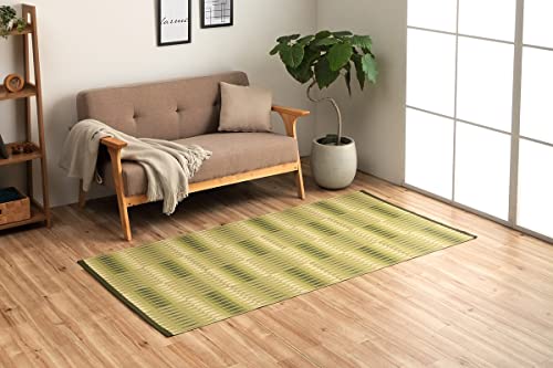 イケヒコ・コーポレーション ラグ カーペット マット パーソナル 日和 本間1畳 約95.5×191cm グリーン 日本製 洗える 除菌スプレー対応 アウトドア #2127611