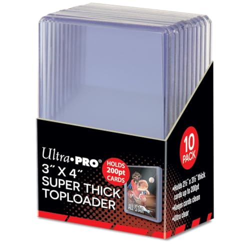 Ultra-Pro 159480 Toploader Game 3 X 4 Super Thick 10 Pieces Clear 15286