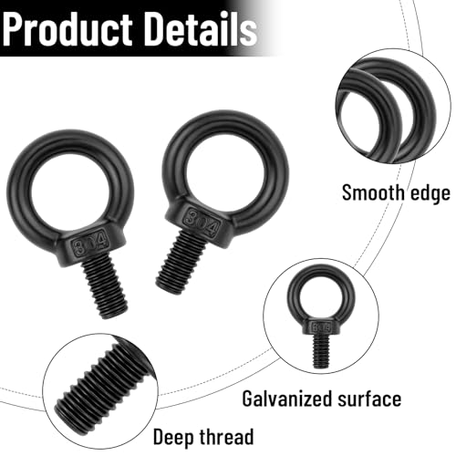 12 Stück M5 X 12 Ringschraube Edelstahl,öSenschraube,Ringmutter,Rundringschraube Mit Gewinde,öSenmutter,FüR Befestigung Und AufhäNgung