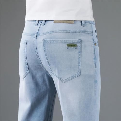 Men's Jeans Summer Thin Straight Business Trousers Korean Comfortable Cool Man Pants3