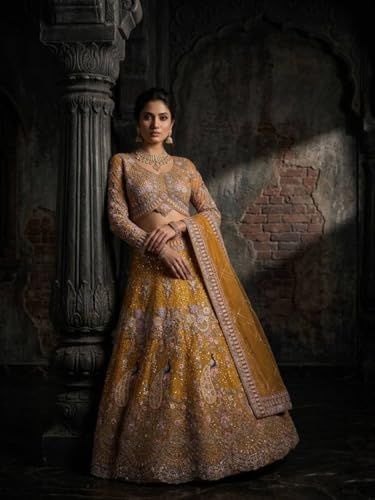 Image of Lehenga choli For Womens and Girls Soft Butterfly Net Lehenga Choli with Coding Sequins Work Dupatta | Semi Stitched Designer Ethnic Set