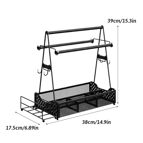 Barbecue portatile per spezie, carrello multifunzione per cucinare e preparare il barbecue all'aperto
