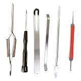 Saxophon-Reparatur-Set aus Edelstahl für Flöte, Klarinette und Instrumente mit Multifunktions-Baugbauer-Werkzeugen für präzises Nivellieren und Fixieren von Instrumenten (6 Stück)