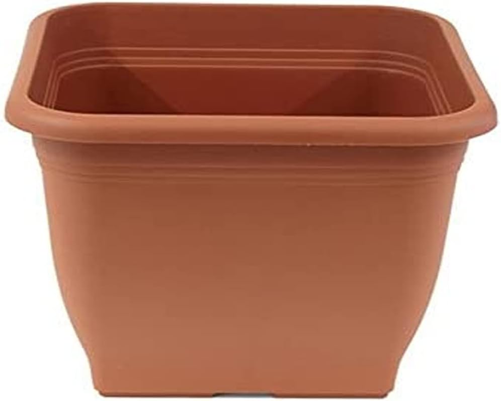 greemotion Grand pot de fleurs carré en plastique 58 x 58, grande