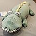 LEIhhdy 100cm-120cm Dinosauro Gigante Trasformarsi in Coccodrillo Giocattoli di Peluche Simpatico Cartone Animato Morbido Drago Bambola Cuscino Decorazione della Casa Regali di Compleanno-100cm,Verde