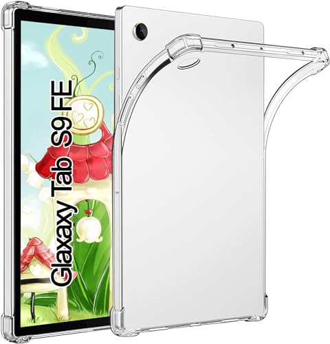 TPU Funda para Samsung Galaxy Tab S10 Lite/S10 FE/S9 FE,con Cuatro Esquinas Reforzadas, Ultra Delgado, Ultra Cristal Claro Flexible Silicona Carcasa