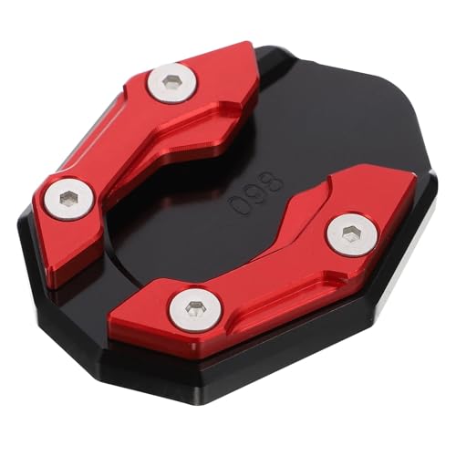 Extension béquille moto rouge en aluminium pour sécuriser vos road trips