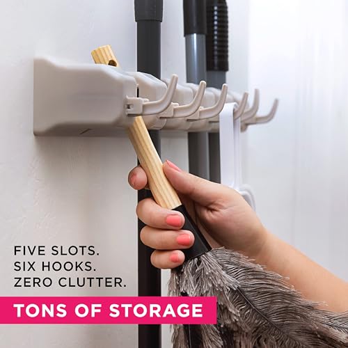 Berry Ave Broom Holder & Wall Mount Garden Tool Organizer - Image 4