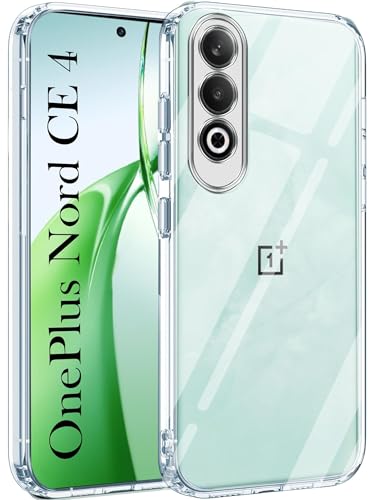 Image of Jkobi Back Case Cover for Oneplus Nord CE 4 (Camera Protection with Silicone Clear Shockproof Case | Flexible and Soft | Transparent)