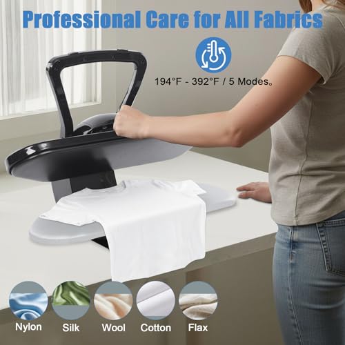 image for Josbuynls Intelligent Steam Press, 1600W Digital Steam Press with 5 Fa