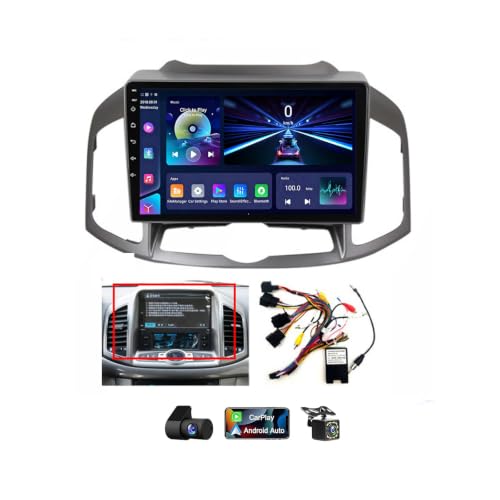 Navegador GPS Android 14 para Chevrolet Captiva: viajes conectados con CarPlay y 4G