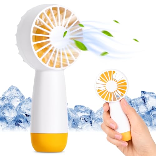Diealles Shine Hand Ventilatoren Mini, Tragbarer Ventilatoren Akku Aufladbar, Pers&ouml;nlicher Ventilator Mit 3 Windgeschwindigkeit, Mini USB Hand L&uuml;fter F&uuml;r Reisen, Einkaufen, Camping, Zuhause(Wei&szlig;)