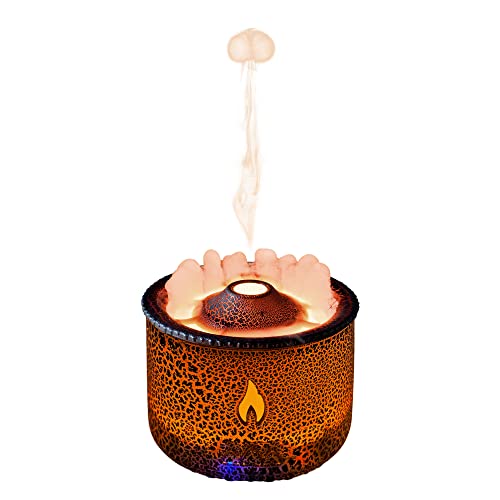 Lonyiabbi Flame Air Diffuser Volcano Aroma Diffuser Ultrasonic Oil Diffuser 360Ml Auto-Off Protection For Home,Office Or Yoga, Gym (Cracked Transparent)… #TOP16