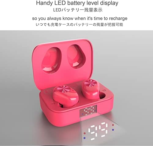 Amazon Brand - Eono wireless earbuds Eonobuds 1 wireless bluetooth earphones with Clear Sound, IPX7 Waterproof, USB C charging, Bluetooth Headphones in Ear for Work, Home Office (lady pink)