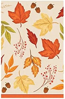 Fall Foliage Rectangular Plastic Tablecover -54