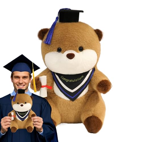 Animaux en peluche pour enfants et adultes oreiller loutre réaliste de graduation