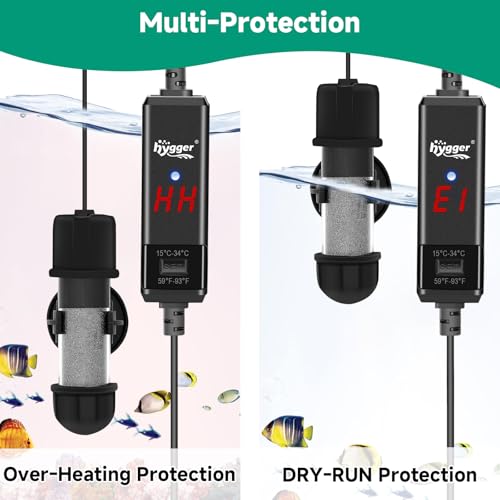 hygger Aquarium Heater Mini 10W Fish Tank Heater, Submersible Glass Heater, Adjustable Temperature Controller 15-34℃, Mini Aquarium Heating Rod for Fish Turtle Tank Heater for Fish, Shrimp, terrapin - Image 6