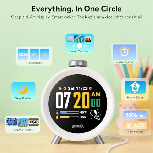 MOMILLA alarm clock rear controls