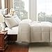 CozyLux Full Size Comforter Sets - Beige Comforter Full Size, 3 Pieces Box Stitched Bed Set for All Seasons, Soft Lightweight Bedding Sets with 1 Down Alternative Comforter and 2 Pillow Shams