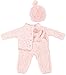 Produktbild Götz 3403405 Kombination So Strick  Puppenbekleidung Gr. S / XM  3 teiliges Bekleidungs  und Zubehörset für Babypuppen von 30  33 cm und Stehpuppen von 36 cm