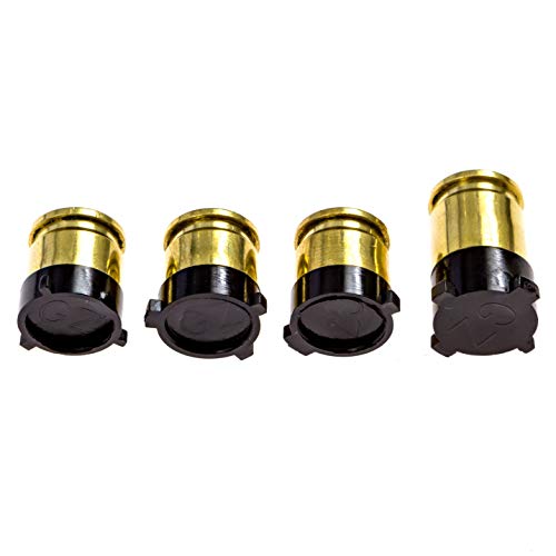 Xbox One Bullet Buttons Raplacement A B X Y Real Bullet Brass Casings Gold Brass w/ Silver Nickel Primer