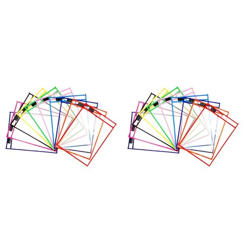 Pochettes effaçables à sec surdimensionnées (lot de 20 pièces) pour organisation scolaire