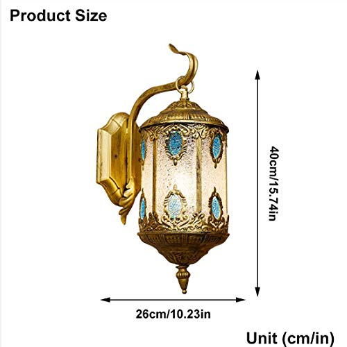 Aozu Tiffany Wall Sconce Moroccan Lantern Shade Mediterranean Wall Light Vintage Turkish Wall Mount Light Bedroom Living Room Dining Room Loft Cafe Kitchen Wall Light Fixtures E27/E26 #TOP1