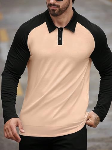 Image of Jump Cuts || Mens || Colorblock || Polo Neck || Raglan Full Sleeve || LoopKnit || Sweatshirt