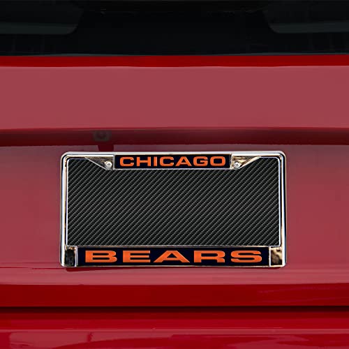 Support plaque chrome NFL Laser avec cadre en métal résistant auto - 2