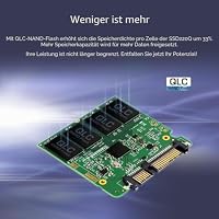 Transcend SSD220Q 500GB 2.5" SATA III, 3D NAND, DRAM-less, Bis zu 550/500 mb/s, Interne SSD für Desktop- und Laptop-Aufrüstung – Ansicht 5