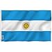 Anley Fly Breeze Bandera Argentina de 3x5 pies - Color Vivo y Resistente a la decoloración UV - Encabezado de Lona y Doble Costura - Banderas Nacionales argentinas Poliéster con Arandelas