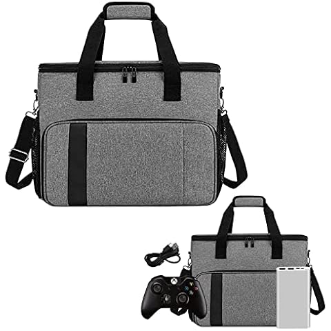 shifengzhou 2 Pcs Console Carrying Bag | Portable Controller Bag Travel Storage Backpack - Waterproof Shoulder Carry Case with Multiple Pockets Accessories Cover
