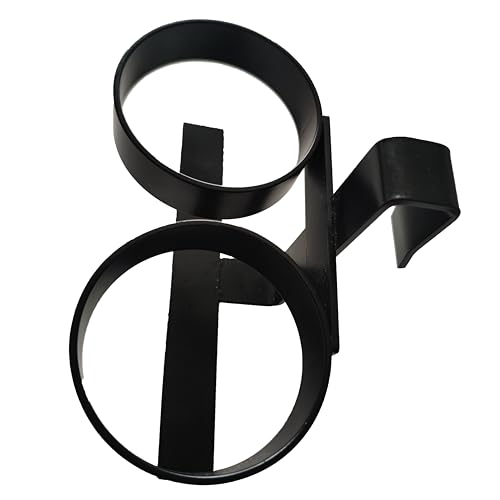 Black Metal Double-Hole Cooler Cup Holder, Suitable for YETI Tundra Coolers, Side-Mounted Beverage Rack