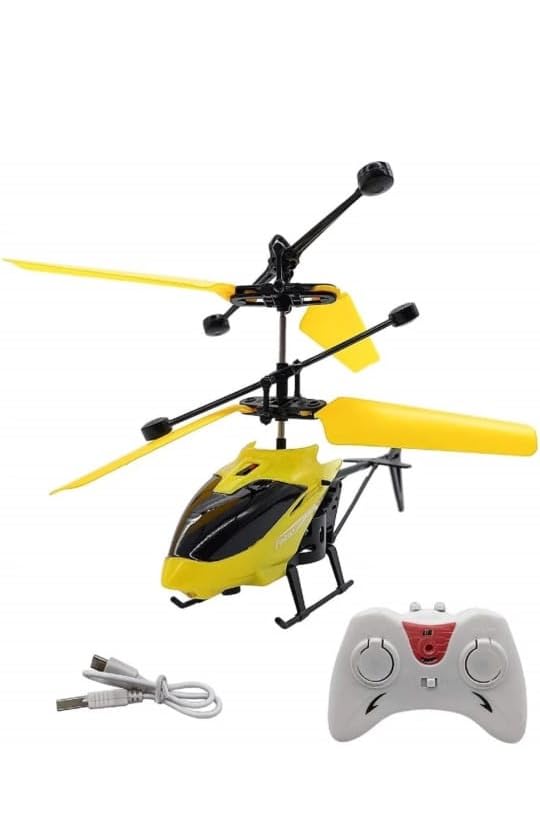 RIYA TOYS STUDIO Mini Remote Control Helicopter with Gravity Sensor,Led Lights & USB Chargeable Cable|Palm Sensing Rc Helicopter Rechargeable Helicopter with Led Lights(Pack of 1)-Kids (Yellow) (B0D6WCGVJV) Amazon Price History, Amazon Price Tracker