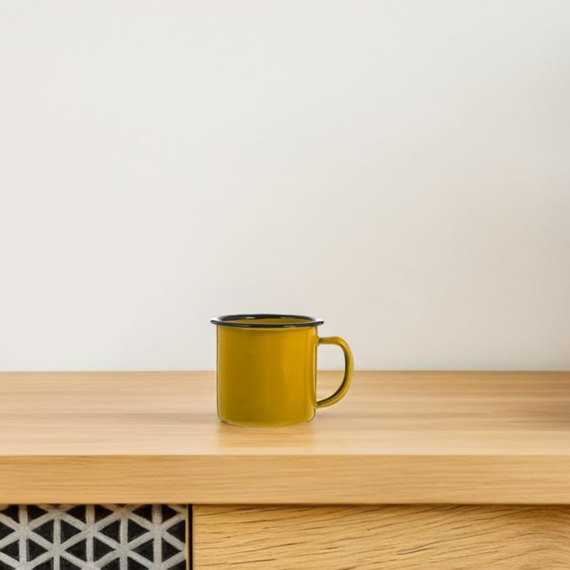 Cabilock 2pcs Enamel Mug Set Vintage Style Camping Mugs with Comfortable Handle Enamel Cups for Indoor Outdoor Coffee Tea Water - Image 9