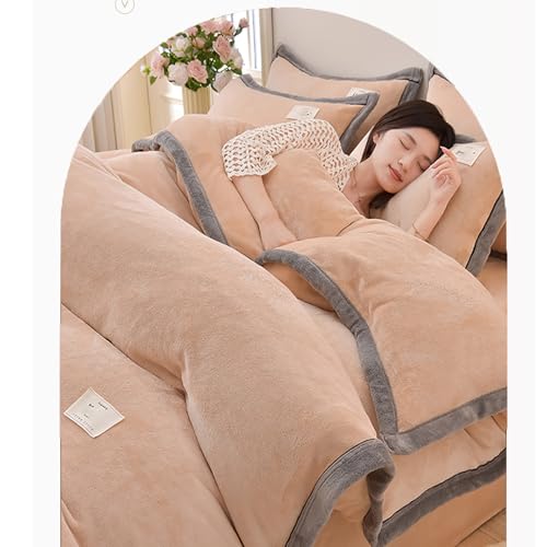 Housse de couette double face bean paste gray pour lit 220x240cm moderne - 4