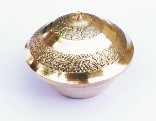 Maa Tara Brass Sindoor Box, Handmaded Box, 100% Pure Organic Orginal Brass Box (Set of -1)