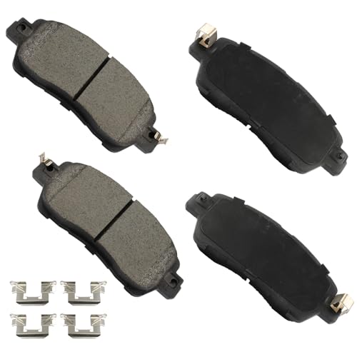 Image of cciyu D1852 Front Ceramic Disc Brake Pads Kit For Scion For iA 2016,For Toyota For Yaris 2019-2020,For Toyota For Yaris iA 2017-2018