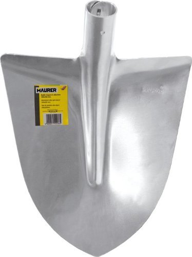 Maurer 055536 Pelle bêche à pointe en aluminium, épaule courbe 400 gr, 290 x 285 mm