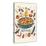 NKALFGH Ratatouille Poster Ratatouille Prin Leinwandposter, 