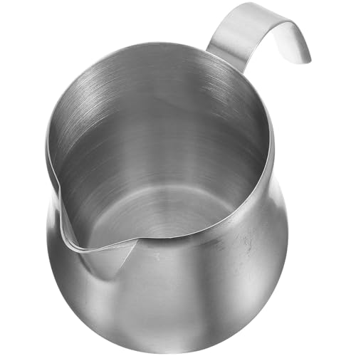 SUPVOX Jarra de Crema de Acero Inoxidable con Asa 650 Ml para Café Espresso, Jarra Espumadora de Leche Multifuncional, Utensilio de Cocina Resistente y Ligero para Profesionales y