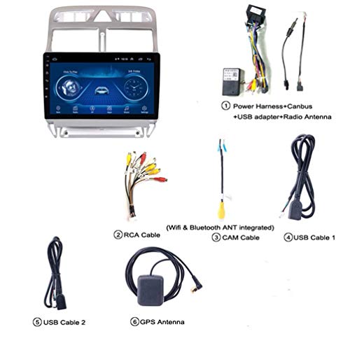 Autoradio para Peugeot 307 2004-2013 con Android 8.1, GPS y Bluetooth 7