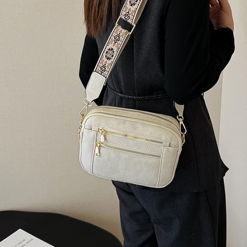 Sac à bandoulière pour femme en cuir véritable aux finitions soignées - 3