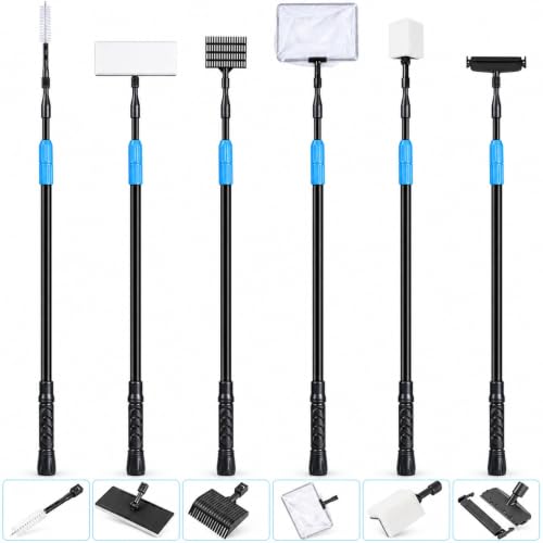 AquaMiracle 6 in 1 Aquarium Cleaning Tool Kit Fish...