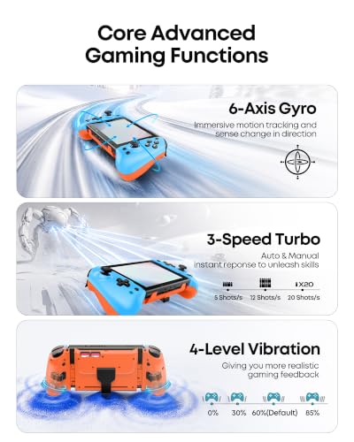 Image of OIVO VGA DESIGN Switch Controller Handheld for 1 /2 /OLED, Ergonomic Grip Stretch Joypad for SW Console, Wireless Controller with TMR Joysticks, RGB Lighting, Turbo, 4 Macros & Card Slot