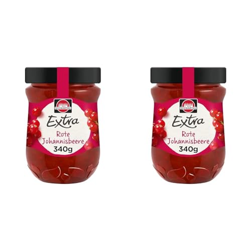 Schwartau Extra Rote Johannisbeere, Konfitüre, 340g (Packung mit 2)