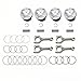 Engine Piston Kit & Connecting Rod Set Fit for Hyundai Sonata Tucson for Kia Sorento Optima Sportage 2.4L 2011-2019, Replace 23040-2G200 23410-25201 23510-2G500